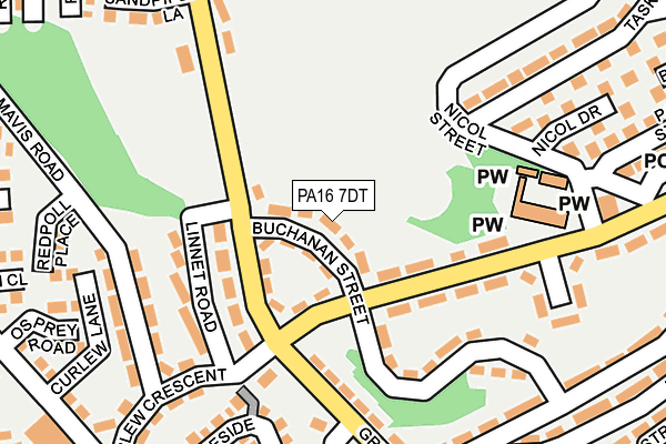 PA16 7DT map - OS OpenMap – Local (Ordnance Survey) PA16 7DT map - OS OpenMap – Local (Ordnance Survey)
