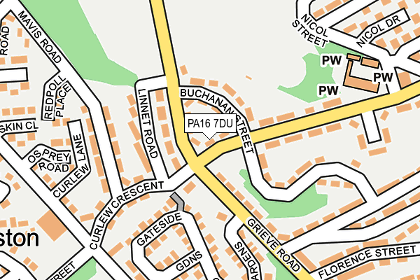 PA16 7DU map - OS OpenMap – Local (Ordnance Survey) PA16 7DU map - OS OpenMap – Local (Ordnance Survey)