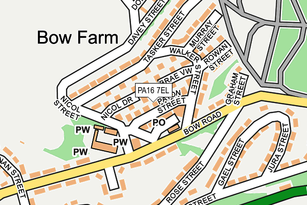 PA16 7EL map - OS OpenMap – Local (Ordnance Survey) PA16 7EL map - OS OpenMap – Local (Ordnance Survey)
