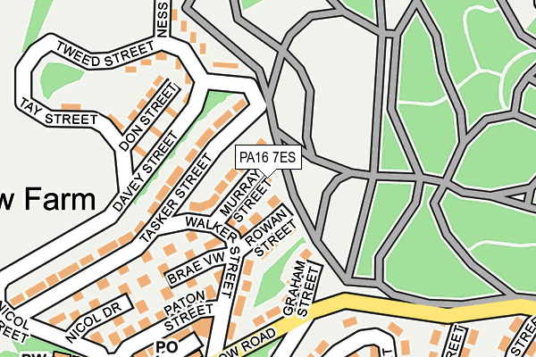 PA16 7ES map - OS OpenMap – Local (Ordnance Survey) PA16 7ES map - OS OpenMap – Local (Ordnance Survey)