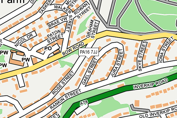 PA16 7JJ map - OS OpenMap – Local (Ordnance Survey) PA16 7JJ map - OS OpenMap – Local (Ordnance Survey)