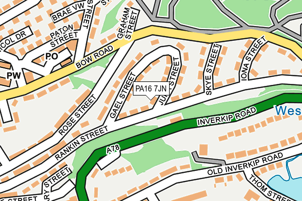 PA16 7JN map - OS OpenMap – Local (Ordnance Survey) PA16 7JN map - OS OpenMap – Local (Ordnance Survey)