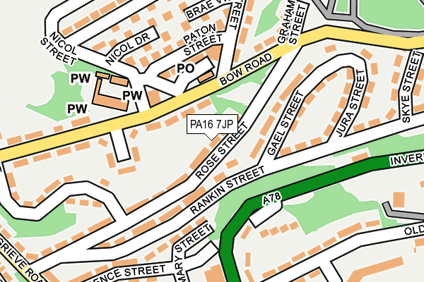 PA16 7JP map - OS OpenMap – Local (Ordnance Survey) PA16 7JP map - OS OpenMap – Local (Ordnance Survey)