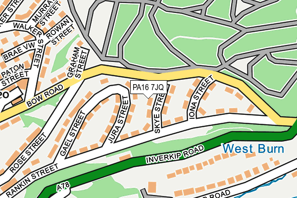 PA16 7JQ map - OS OpenMap – Local (Ordnance Survey) PA16 7JQ map - OS OpenMap – Local (Ordnance Survey)