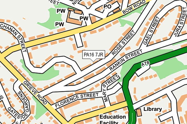 PA16 7JR map - OS OpenMap – Local (Ordnance Survey) PA16 7JR map - OS OpenMap – Local (Ordnance Survey)