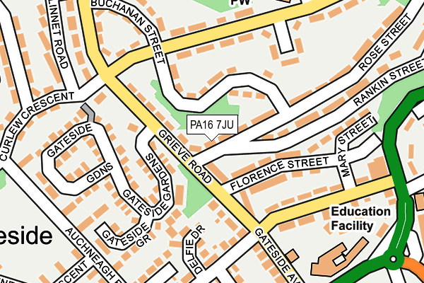PA16 7JU map - OS OpenMap – Local (Ordnance Survey) PA16 7JU map - OS OpenMap – Local (Ordnance Survey)