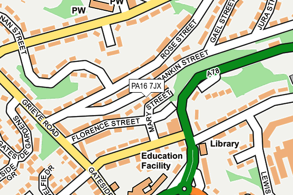 PA16 7JX map - OS OpenMap – Local (Ordnance Survey) PA16 7JX map - OS OpenMap – Local (Ordnance Survey)
