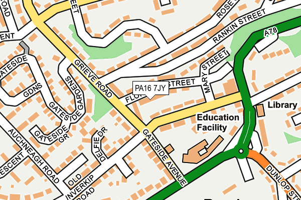 PA16 7JY map - OS OpenMap – Local (Ordnance Survey) PA16 7JY map - OS OpenMap – Local (Ordnance Survey)