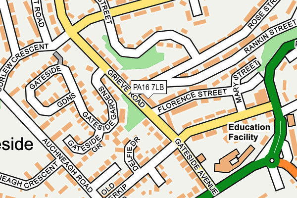 PA16 7LB map - OS OpenMap – Local (Ordnance Survey) PA16 7LB map - OS OpenMap – Local (Ordnance Survey)