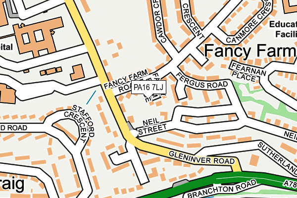 PA16 7LJ map - OS OpenMap – Local (Ordnance Survey) PA16 7LJ map - OS OpenMap – Local (Ordnance Survey)