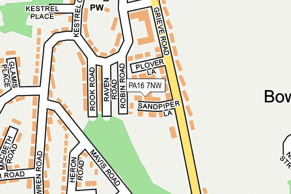 PA16 7NW map - OS OpenMap – Local (Ordnance Survey) PA16 7NW map - OS OpenMap – Local (Ordnance Survey)