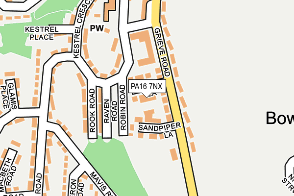 PA16 7NX map - OS OpenMap – Local (Ordnance Survey) PA16 7NX map - OS OpenMap – Local (Ordnance Survey)