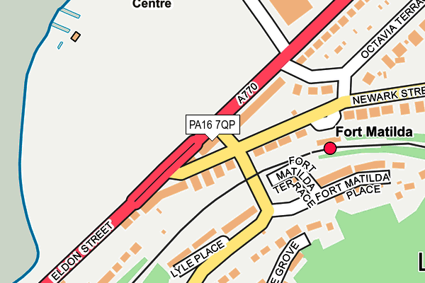 PA16 7QP map - OS OpenMap – Local (Ordnance Survey) PA16 7QP map - OS OpenMap – Local (Ordnance Survey)