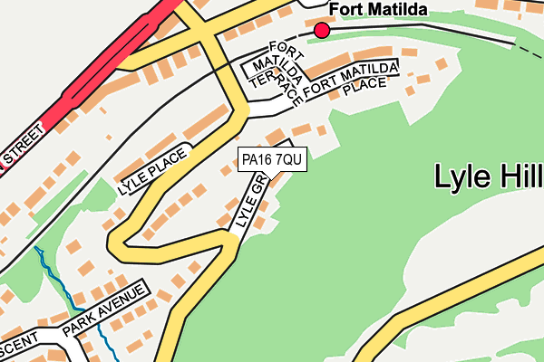 PA16 7QU map - OS OpenMap – Local (Ordnance Survey) PA16 7QU map - OS OpenMap – Local (Ordnance Survey)