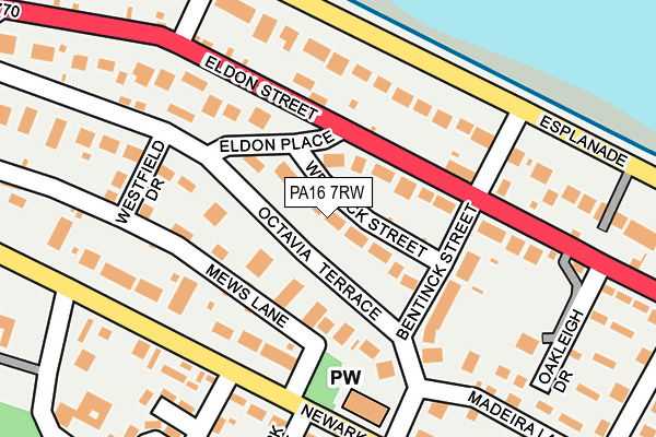 PA16 7RW map - OS OpenMap – Local (Ordnance Survey) PA16 7RW map - OS OpenMap – Local (Ordnance Survey)