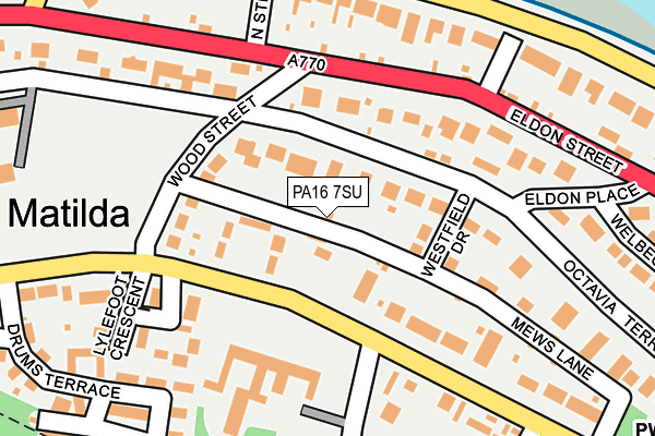 PA16 7SU map - OS OpenMap – Local (Ordnance Survey) PA16 7SU map - OS OpenMap – Local (Ordnance Survey)