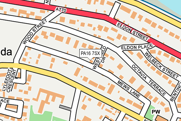 PA16 7SX map - OS OpenMap – Local (Ordnance Survey) PA16 7SX map - OS OpenMap – Local (Ordnance Survey)