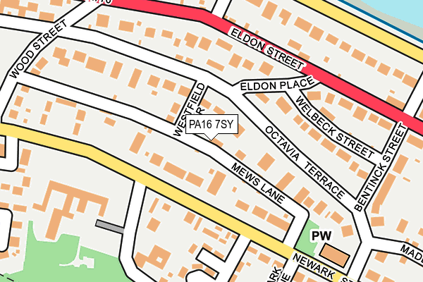 PA16 7SY map - OS OpenMap – Local (Ordnance Survey) PA16 7SY map - OS OpenMap – Local (Ordnance Survey)