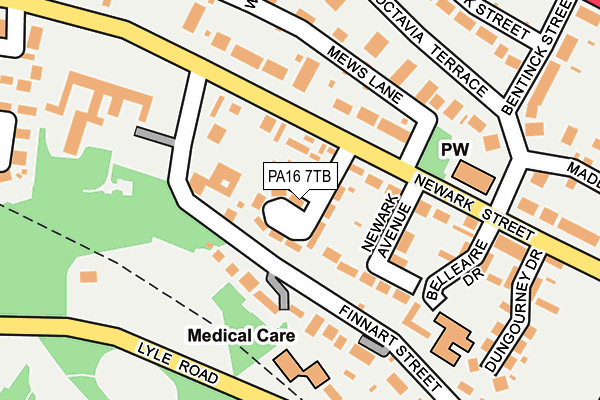 PA16 7TB map - OS OpenMap – Local (Ordnance Survey) PA16 7TB map - OS OpenMap – Local (Ordnance Survey)