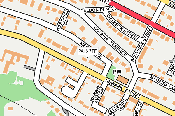 PA16 7TF map - OS OpenMap – Local (Ordnance Survey) PA16 7TF map - OS OpenMap – Local (Ordnance Survey)