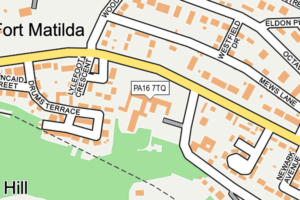 PA16 7TQ map - OS OpenMap – Local (Ordnance Survey) PA16 7TQ map - OS OpenMap – Local (Ordnance Survey)