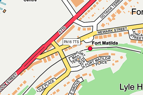 PA16 7TS map - OS OpenMap – Local (Ordnance Survey) PA16 7TS map - OS OpenMap – Local (Ordnance Survey)