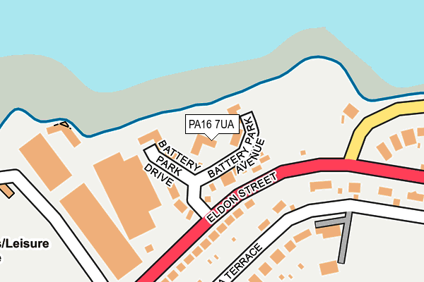 PA16 7UA map - OS OpenMap – Local (Ordnance Survey) PA16 7UA map - OS OpenMap – Local (Ordnance Survey)