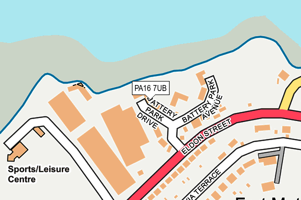 PA16 7UB map - OS OpenMap – Local (Ordnance Survey) PA16 7UB map - OS OpenMap – Local (Ordnance Survey)