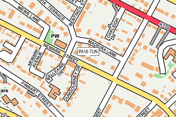 PA16 7UN map - OS OpenMap – Local (Ordnance Survey) PA16 7UN map - OS OpenMap – Local (Ordnance Survey)