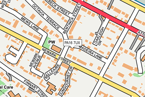 PA16 7UX map - OS OpenMap – Local (Ordnance Survey) PA16 7UX map - OS OpenMap – Local (Ordnance Survey)