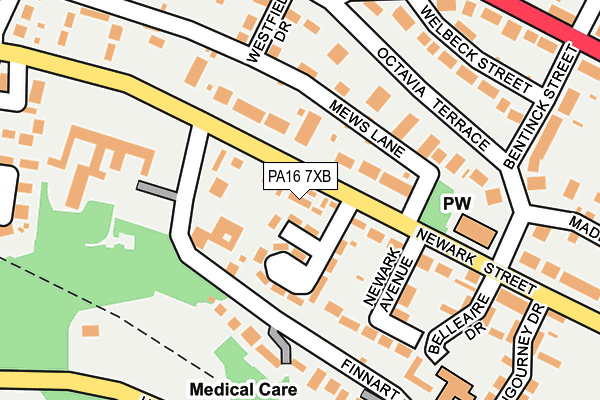 PA16 7XB map - OS OpenMap – Local (Ordnance Survey) PA16 7XB map - OS OpenMap – Local (Ordnance Survey)