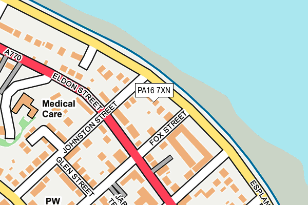 PA16 7XN map - OS OpenMap – Local (Ordnance Survey) PA16 7XN map - OS OpenMap – Local (Ordnance Survey)