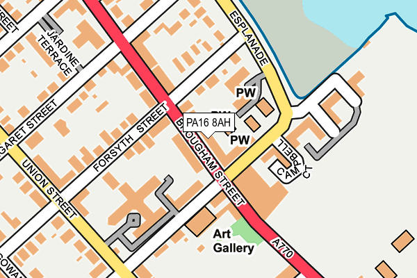 PA16 8AH map - OS OpenMap – Local (Ordnance Survey) PA16 8AH map - OS OpenMap – Local (Ordnance Survey)