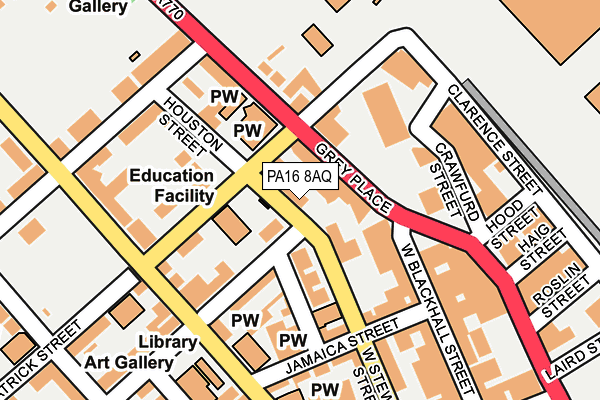 PA16 8AQ map - OS OpenMap – Local (Ordnance Survey) PA16 8AQ map - OS OpenMap – Local (Ordnance Survey)