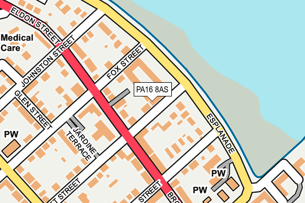 PA16 8AS map - OS OpenMap – Local (Ordnance Survey) PA16 8AS map - OS OpenMap – Local (Ordnance Survey)