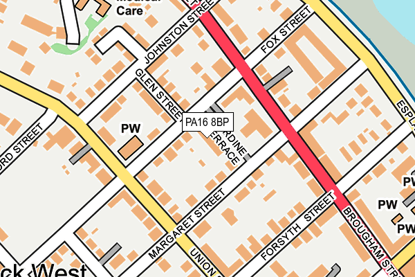 PA16 8BP map - OS OpenMap – Local (Ordnance Survey) PA16 8BP map - OS OpenMap – Local (Ordnance Survey)