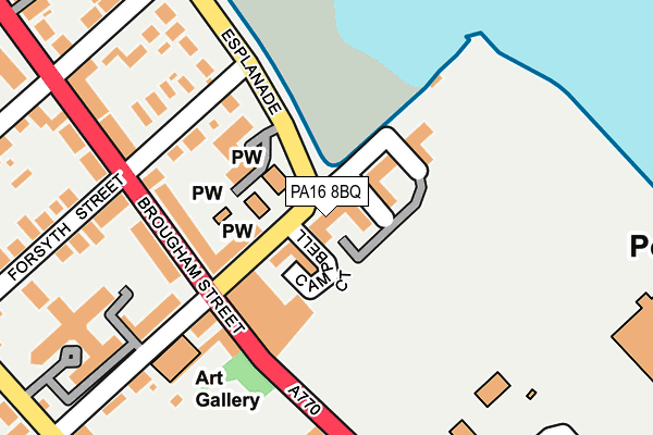 PA16 8BQ map - OS OpenMap – Local (Ordnance Survey) PA16 8BQ map - OS OpenMap – Local (Ordnance Survey)