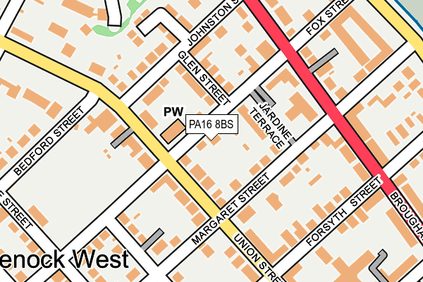 PA16 8BS map - OS OpenMap – Local (Ordnance Survey) PA16 8BS map - OS OpenMap – Local (Ordnance Survey)