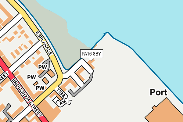 PA16 8BY map - OS OpenMap – Local (Ordnance Survey) PA16 8BY map - OS OpenMap – Local (Ordnance Survey)