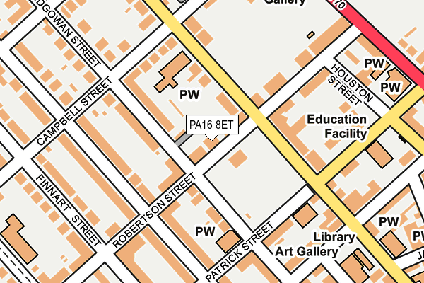 PA16 8ET map - OS OpenMap – Local (Ordnance Survey) PA16 8ET map - OS OpenMap – Local (Ordnance Survey)