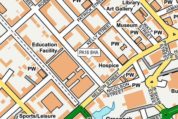PA16 8HA map - OS OpenMap – Local (Ordnance Survey) PA16 8HA map - OS OpenMap – Local (Ordnance Survey)