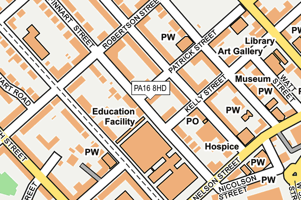 PA16 8HD map - OS OpenMap – Local (Ordnance Survey) PA16 8HD map - OS OpenMap – Local (Ordnance Survey)