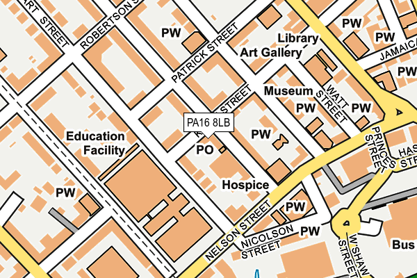 PA16 8LB map - OS OpenMap – Local (Ordnance Survey) PA16 8LB map - OS OpenMap – Local (Ordnance Survey)