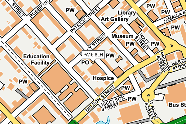 PA16 8LH map - OS OpenMap – Local (Ordnance Survey) PA16 8LH map - OS OpenMap – Local (Ordnance Survey)