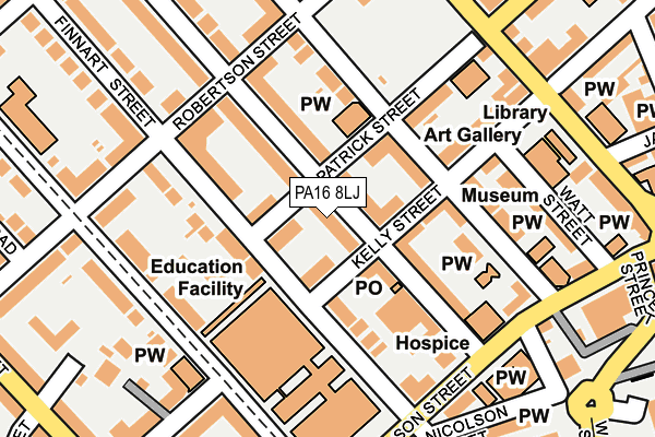 PA16 8LJ map - OS OpenMap – Local (Ordnance Survey) PA16 8LJ map - OS OpenMap – Local (Ordnance Survey)