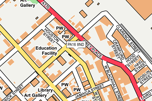 PA16 8ND map - OS OpenMap – Local (Ordnance Survey) PA16 8ND map - OS OpenMap – Local (Ordnance Survey)