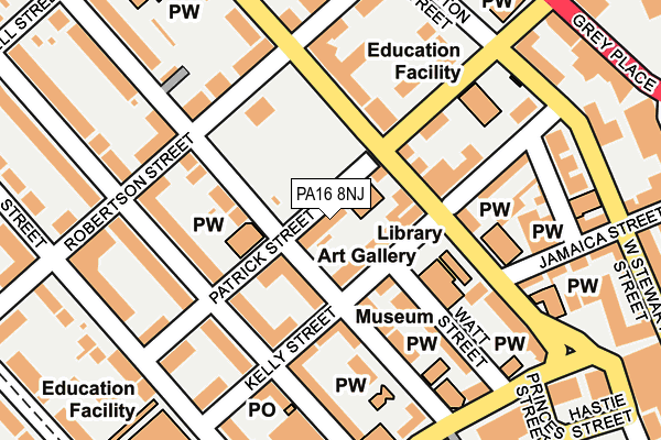 PA16 8NJ map - OS OpenMap – Local (Ordnance Survey) PA16 8NJ map - OS OpenMap – Local (Ordnance Survey)