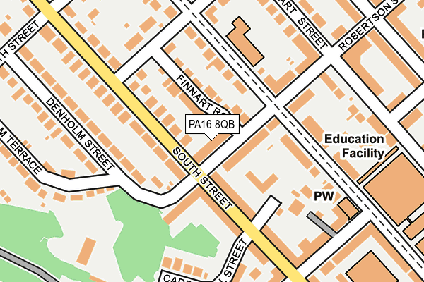 PA16 8QB map - OS OpenMap – Local (Ordnance Survey)