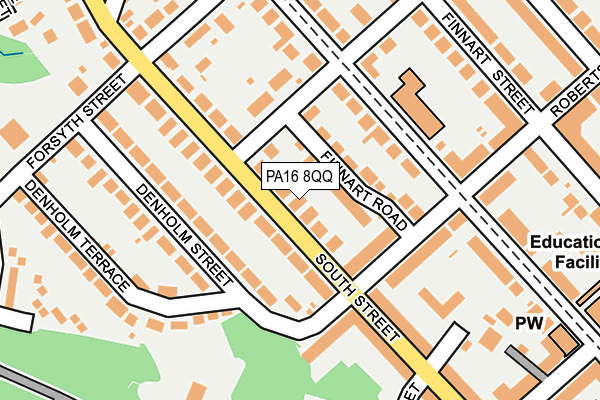 PA16 8QQ map - OS OpenMap – Local (Ordnance Survey) PA16 8QQ map - OS OpenMap – Local (Ordnance Survey)