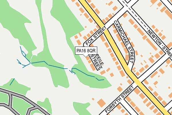 PA16 8QR map - OS OpenMap – Local (Ordnance Survey) PA16 8QR map - OS OpenMap – Local (Ordnance Survey)